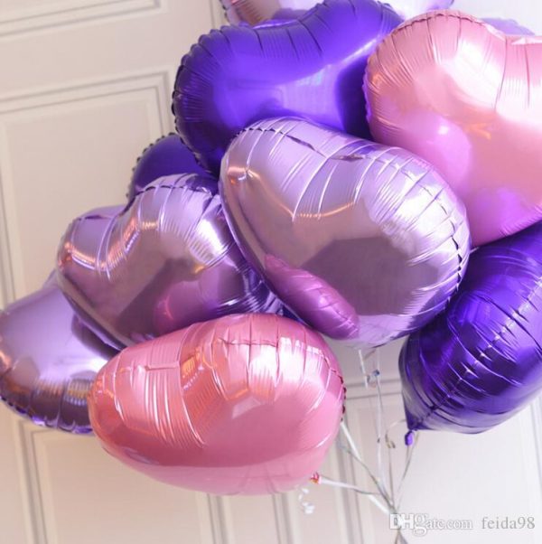 globos-en-forma-de-corazon para regalar Globos metálicos con helio