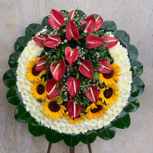 corona floral para velorio