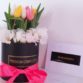tulipanes en base de box