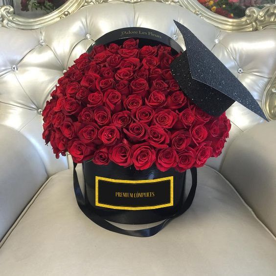 Box de rosas para graduación