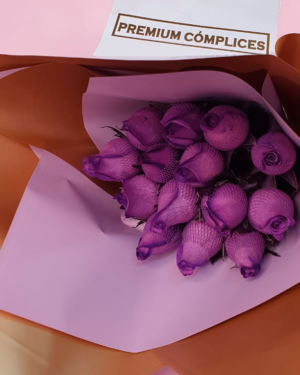 Ramo de rosas moradas de 12 💜
