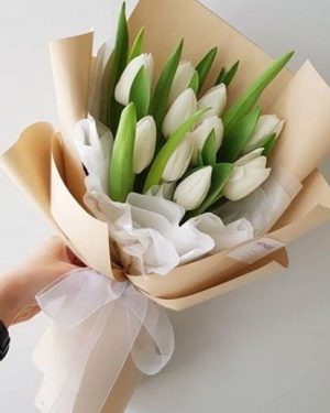 Ramo 10 Tulipanes Blancos