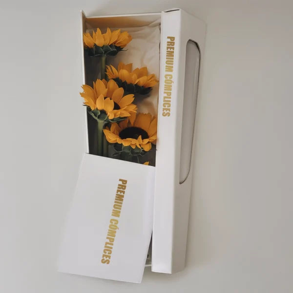 CAJA LARGA DE 4 GIRASOLES PREMIUM