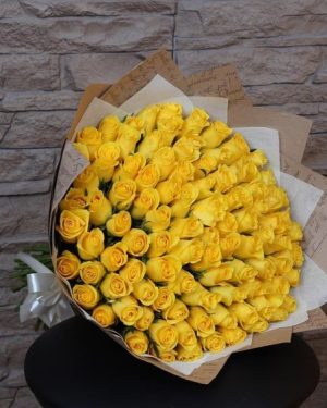 ramo gigante de rosas amarillas