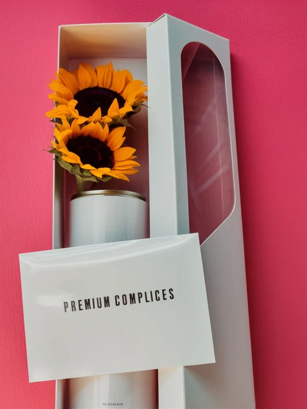 CAJA LARGA DE 2 GIRASOLES PREMIUM