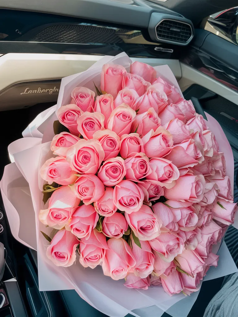 ARREGLOS DELUXE PREMIUM 5 Ramo de rosas rosas grande ARREGLOS DELUXE PREMIUM