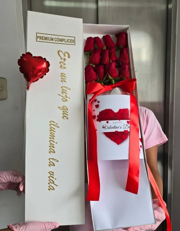 caja de rosas