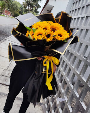 BIG BOUQUET PREMIUM CÓMPLICES - VESTIDO DE 24 GIRASOLES - TALLOS XL