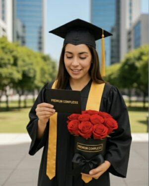 BOX DE ROSAS PREMIUM PARA GRADUACIÓN