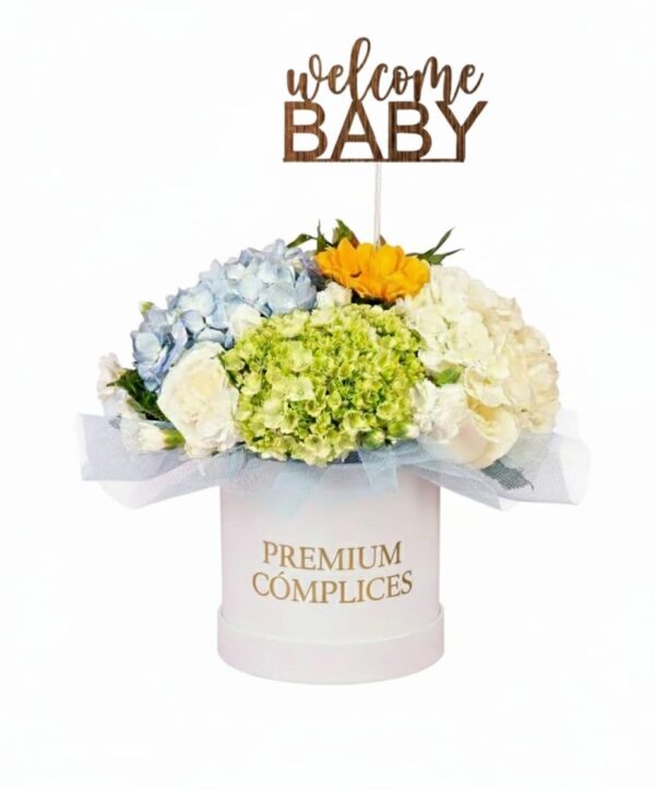 arreglo floral para recien nacido