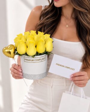 BOX DE 12 ROSAS AMARILLAS